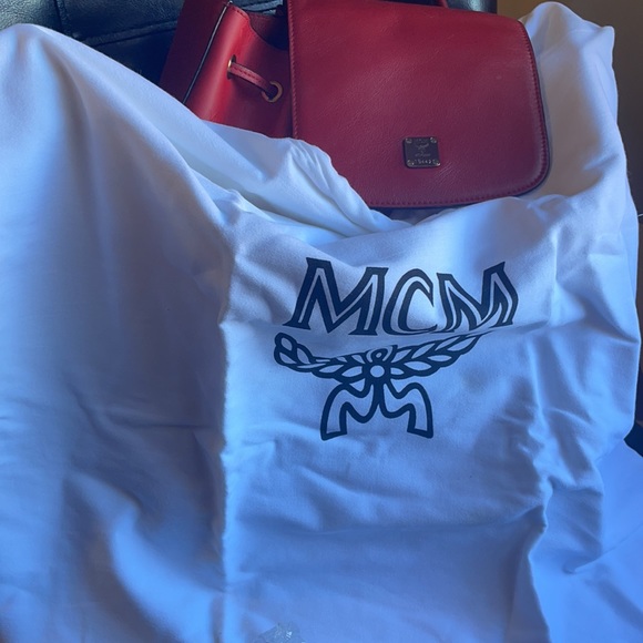 MCM RUBY RED Claudia Studs Bag